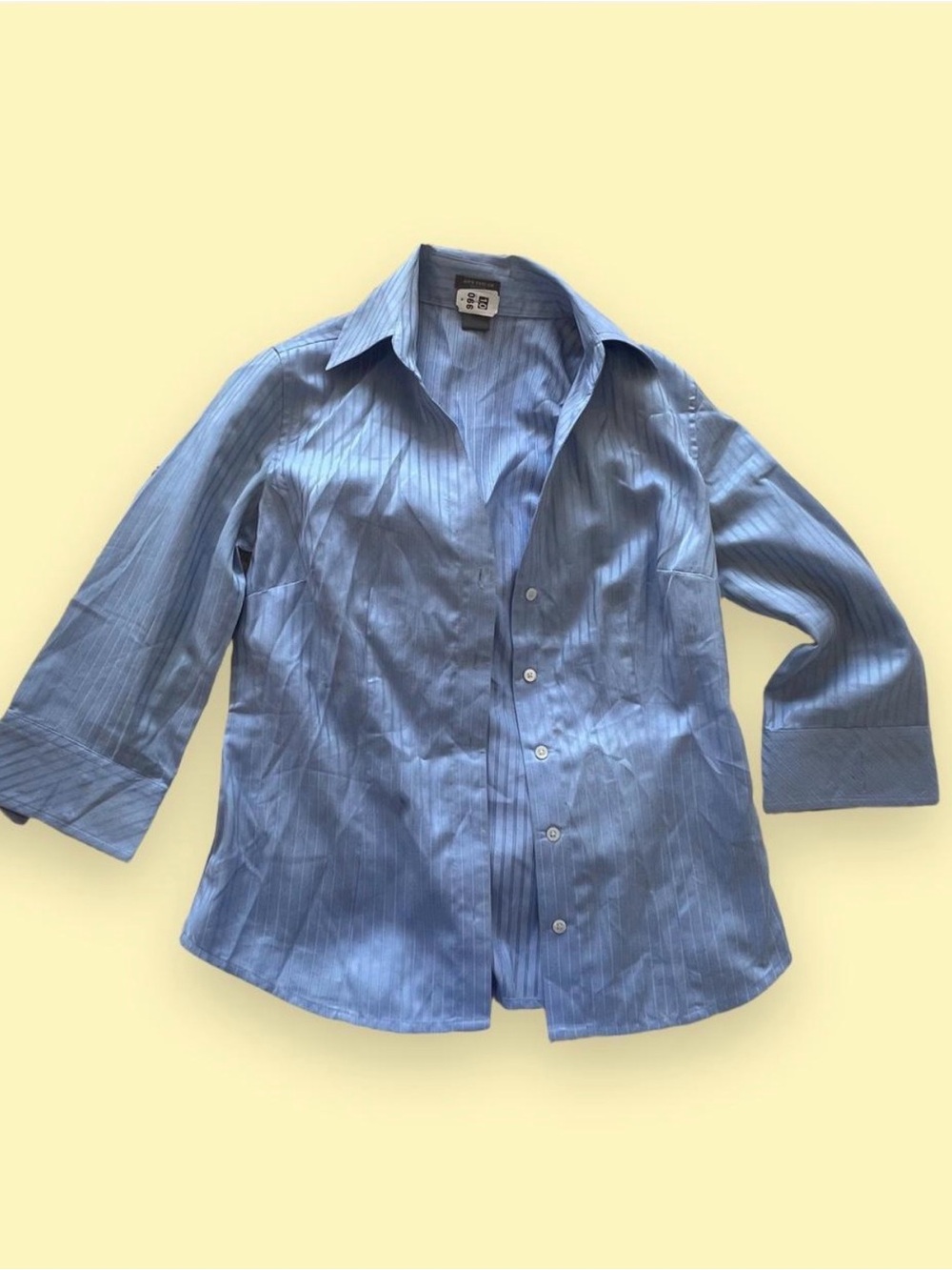 Ann Taylor Blue Pinstriped Women’s Dress Shirt